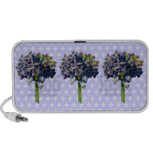 Violettes vintages haut-parleur ordinateur portable