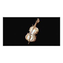 Violon bas carte avec photo