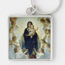 Virgin met Engelen, William Bouguereau Sleutel Hanger