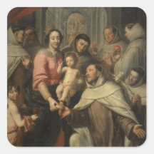 Virgin van Carmelites Vierkant Sticker