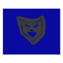 visage bleu et gris photographie