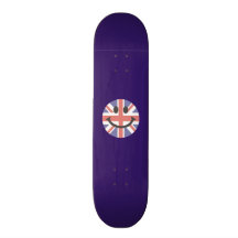 Visage britannique de smiley de drapeau plateau de skate
