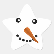 VISAGE DE BONHOMME DE NEIGE AUTOCOLLANT
