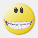 Visage de smiley de croisillons magnets pour réfrigérateur