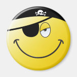 Visage de smiley de pirate aimants