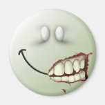 Visage de smiley de zombi aimants