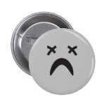 visage de smiley d'emo de goth badge avec épingle