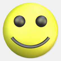 Visage de sourire autocollants