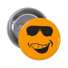 visage drôle ! badge avec épingle