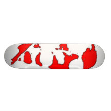 visage rouge plateaux de skateboards