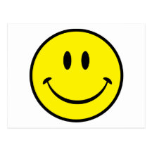 Visage souriant de bonheur cartes postales
