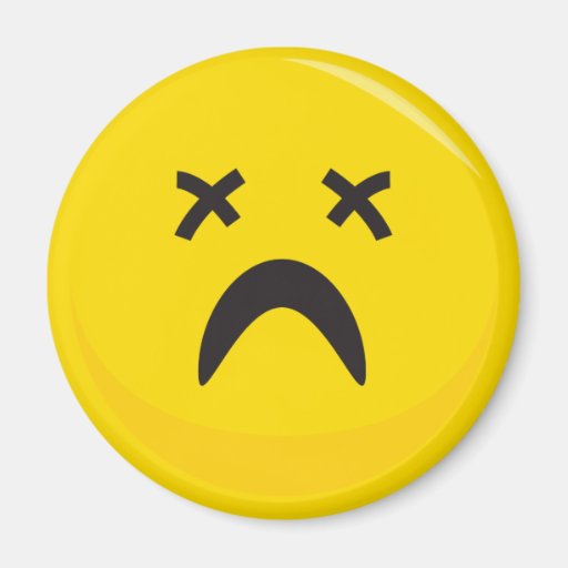 visage souriant déprimé mort magnets pour réfrigérateur