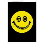 visage souriant du cinquantième anniversaire, c'es cartes de vœux