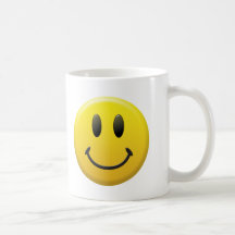 Visage souriant heureux mugs à café