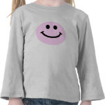 Visage souriant rose t-shirts
