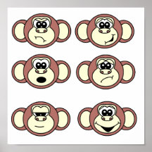 Visages de singe posters