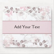 Visions de papillon dans le rose et le mauve tapis de souris
