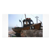 Vissersboot, Sidmouth, Devon, het UK Persoonlijke Fotokaart