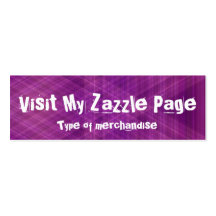 Vist mijn (paarse) zazzlePagina Visitekaartjes Sjabloon