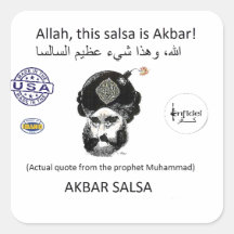 Vitesse de marque de Salsa d'Akbar Sticker Carré