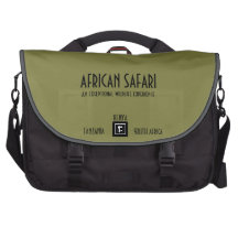 Vitesses africaines de safari et sacoches pour ordinateurs portables