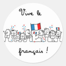 ViveLeFrancais Autocollant Rond
