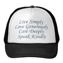 Vivez simplement bleu casquette