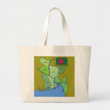 Vlag en Kaart van Bangladesh Draagtassen