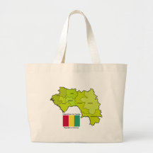 Vlag en Kaart van Guinea Draagtassen