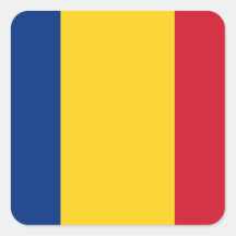 Vlag van Roemenië Vierkant Sticker