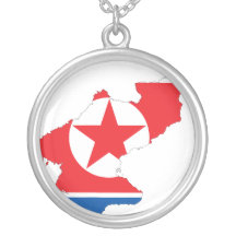 Vlagkaart de Noord- van Korea Gepersonaliseerde Ketting