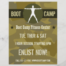 Vliegers van de Geschiktheid van Camo Boot Camp va Gepersonaliseerde Folder
