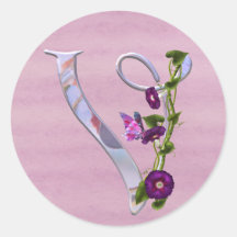 Vlinder Aanvankelijk V Sticker