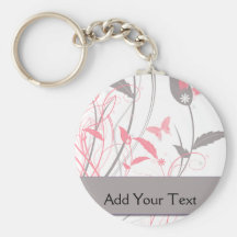 Vlinder in het Roze van de Kamperfoelie Sleutel Hanger