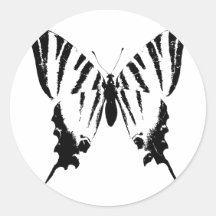 Vlinder Ronde Sticker