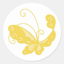 vlinder ronde sticker