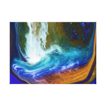 Vloeibare Stormloop op Canvas Canvas Afdruk