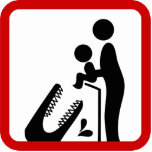 Voed geen Baby aan het Teken van de Krokodil Acryl Uitsnede