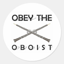 Voer de Hoboïst uit Ronde Sticker