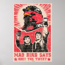 Voer uit tjirpen Poster van de Vogel Mao van de Tj