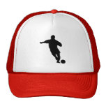 Voetbal; rood pet met netje