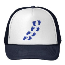 Voeten baby petten met netje