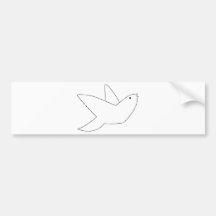 Vogel met een rood oog bumpersticker