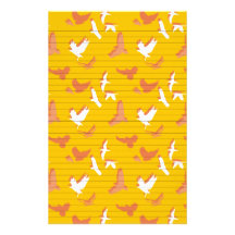 Vogels in Goud Gevoerde Kantoorbehoeften Gpersonaliseerd Briefpapier
