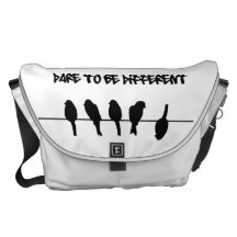 Vogels op een draad - durf verschillend te zijn messenger bag