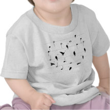 Vogels op het Hart van de Draden van de Muziek T-shirt
