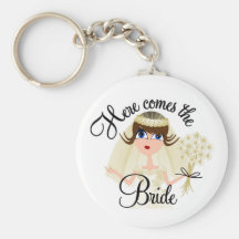 Voici venir la jeune mariée porte-clé