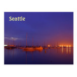 Voiliers de Seattle dans la marina à la carte post