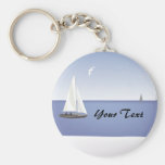 Voiliers sur l'horizon Keychain Porte-clé