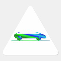 Voiture (01) sticker en triangle